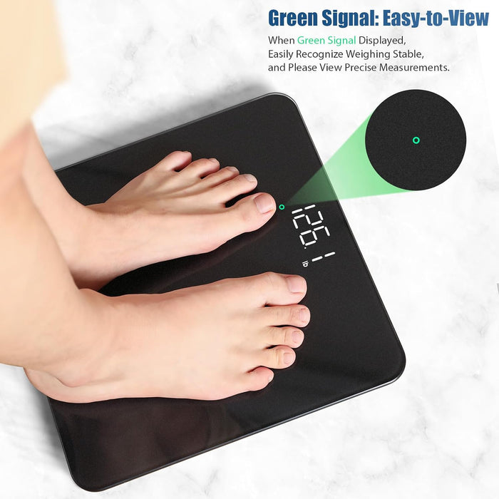 Bathroom Scale for Body Weight Accuracy 0.1lb, Weight Scale 400lb