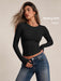 Womens Long Sleeve T Shirts Fall Fashion Basic Y2K Tops 2026