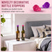 2‑Pack Silicone Wine Stoppers, Rose Shaped Bottle Stoppers