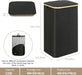 Laundry Hamper with Lid,110L Laundry Basket with Mesh Bags,Black