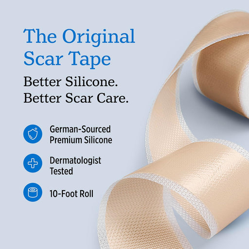 Silicone Scar Tape for Surgical Scars, 10 ft Roll, 1 Pack, Light