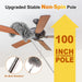 Microfiber Feather Duster 5-in-1 Kit, Dusters for Cleaning, Duster with Extension Pole 100 Inches, Cobweb Duster, Microfiber Dusters for High Ceilings and Fans, Blinds, Cars and Furniture