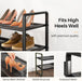 Expandable Metal Shoe Rack for Closet, Entryway & Garage, 2-Tier, Black