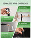Electric Wine Opener Rechargeable, 7-in-1 Automatic Wine Bottle Opener Gift Set with Electric Vacuum Pump, Foil Cutter, Aerator Pourer, 2 Stoppers & Charging Base, Black
