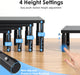 Adjustable Cat Food Stand, Elevated Cat Feeder Stand with 4 Height Settings, Automatic Cat Feeder & Tradition Bowls, Rai