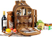 Picnic Backpack, 4-Person with Blanket & Wine, Family & Lovers Gift, Brown