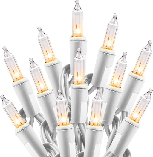Clear Christmas String Lights 100 Count 20 Feet Incandescent Bulb