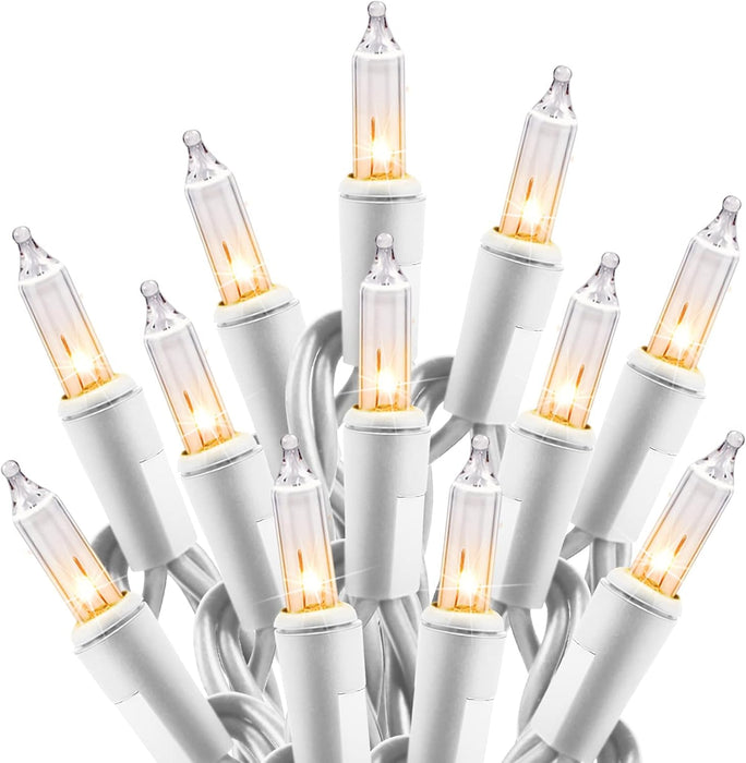 Clear Christmas String Lights 100 Count 20 Feet Incandescent Bulb