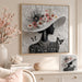 Impossible Puzzles for Adults 1000 Pieces, Floral Muse Puzzle Elegant Lady,Beauty Flower Woman Puzzle Black and White Pearl,Hard Challenge Jigsaw Puzzles Aesthetic
