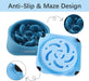 2-Pack Slow Feeder Dog Bowls, 2 Cups, Dog Puzzle Feeder Bowl