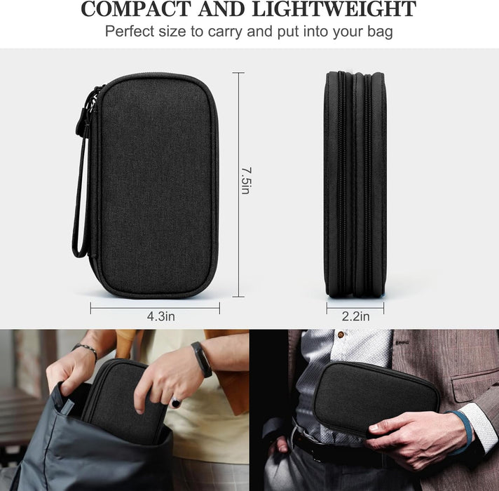 Electronic Organizer, Travel Tech Pouch Bag, Cable Organizer Black
