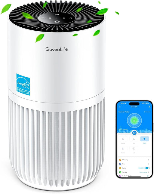Smart Mini Air Purifier for Bedroom, with App & Alexa Control