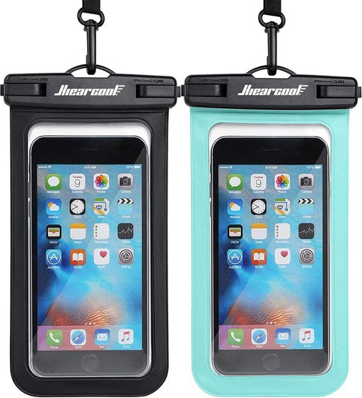 Waterproof Phone Pouch, Waterproof Phone Case, Black&Green 2-Pack