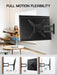 Full Motion TV Wall Mount for 26–65 inch TVs up to 80 lbs