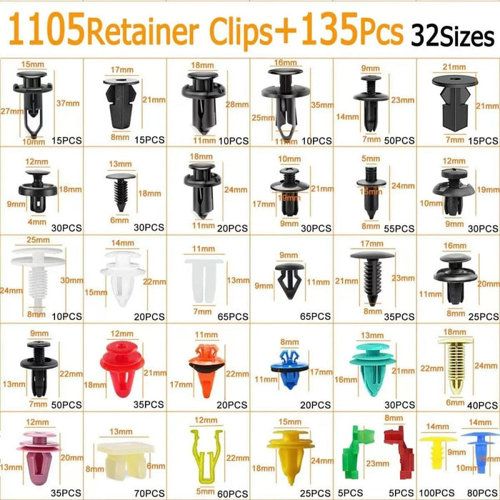 Universal Automotive Fastener and Trim Clip Kit