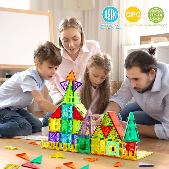 100 PCS Magnetic Building Tiles, Magnetic Block for Kids