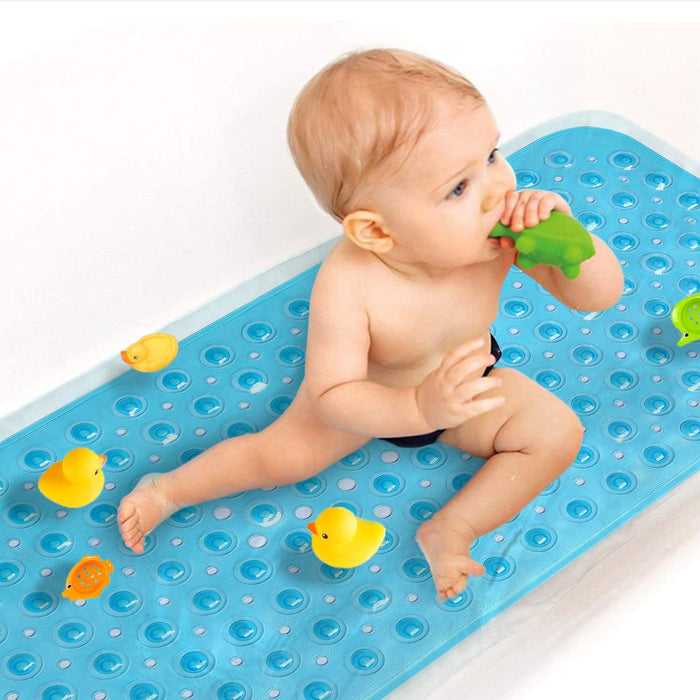 Upgrade Baby Bath Mat Non Slip Extra Long Bathtub Mat for Kids 40 X 16 Inch - Eco Friendly Bath Tub Mat with 200 Big Suc