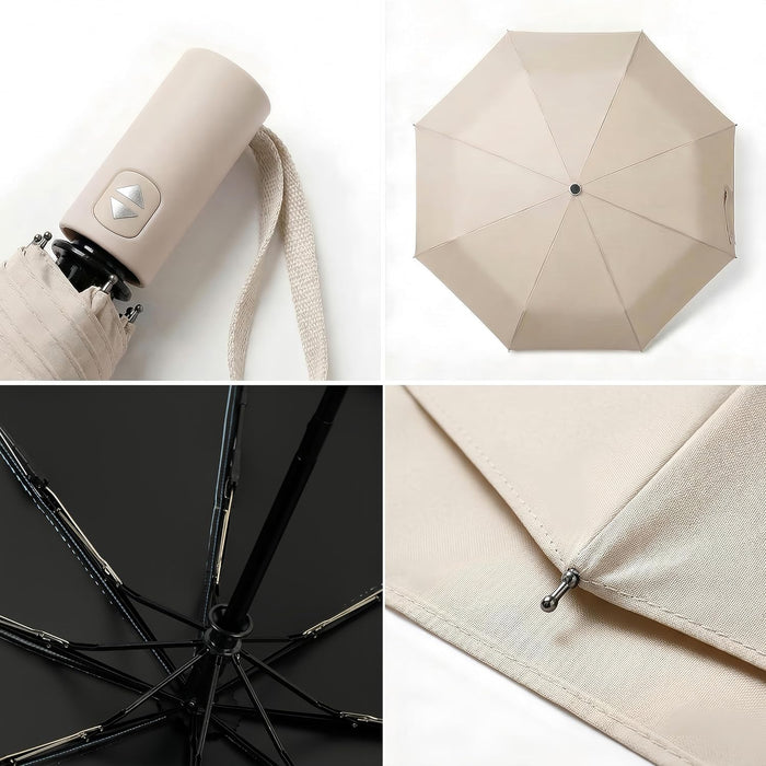 Small UV Protection Travel Umbrella Compact for Rain and Sun UPF 50+ Windproof Portable 42 inch Umbrella for Women and M