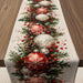 Christmas Decorations - Xmas Balls Snowflake Pine Cone Table Runner
