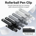 Gel Pens, 6 Pcs Retractable Quick Dry Black Ink Pen, 0.5mm Fine Point