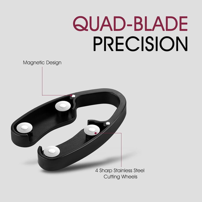 2 Pcs Wine Foil Cutter with Magnetic Design, Black
