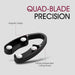 2 Pcs Wine Foil Cutter with Magnetic Design, Black