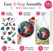 Acrylic Jigsaw Puzzle Suncatcher, Stained Glass Window Hanging DIY Puzzle for Adults, Unique Mother's Day Birthday Gift for Women Mom Decor Lovers