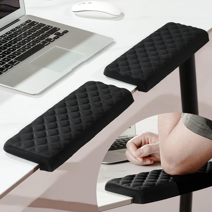 L-Shaped Desk Elbow Pad for Desk, Memory Foam Elbow Support Padding with Non-Slip, Ergonomic Desk Edge Cushion, Wrist Co