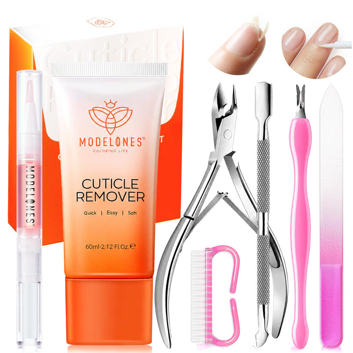 Cuticle Remover, Nail Kit Cuticle Trimmer Pusher Remover Liquid