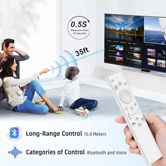 BN59-01391A Solar Frame TV Remote Replacement for Samsung Smart TV with Voice Bluetooth Rechargeable Solar Cell, Compatible with Samsung 2020 to 2025 Neo LED 4K Ultra HD TV Samsung Frame Remote