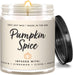 Pumpkin Spice Fall Candles for Home, 9 oz Scented Soy Jar