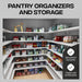 Clear Plastic Storage Bins – Pantry Organizers & Storage Containers, Cabinet Organizer - Home Organization Must Haves fo