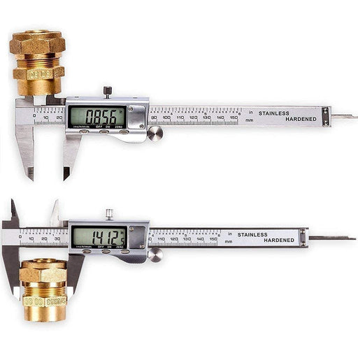 Digital Caliper, Caliper Measuring Tool with Stainless Steel, Electronic Micrometer Caliper with Large LCD Screen, Auto-