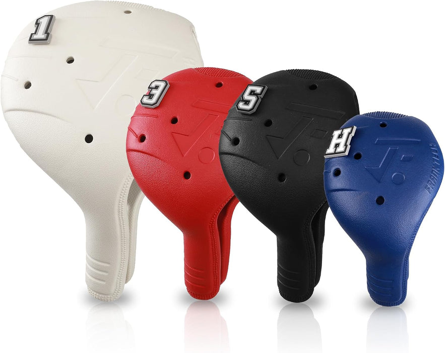 Snap-On Golf Club Covers for Right-Handed Golf Clubs, Easy On Off in 1 Second, Fits 460cc Drivers, Washable EVA Plastic 