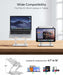 Ergonomic Adjustable Laptop Stand for Desk, Dual Foldable Computer Riser with Advanced Heat-Vent, Heavy-Duty Portable No