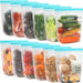 12 Pack Reusable Gallon Freezer Bags Dishwasher Microwave Safe