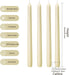 Ivory Taper Candles - 4 Pack 10 Inch Candlesticks - Dripless & Smokeless Tapered Candle 8 Hours Unscented Cream Candle S