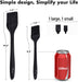 600℉ Heat Resistant Silicone Basting &Pastry Brushes, Black 2