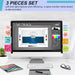 3PCS Monitor Memo Board, Memo Board for Computer Monitor, Monitor Memo Board Computer Monitor Sticky Note Holder, Office