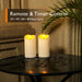 6"x3" Outdoor Waterproof Flameless Candles, LED Candles, Battery Operated Candles with Remote and Timers, Electric Fake 