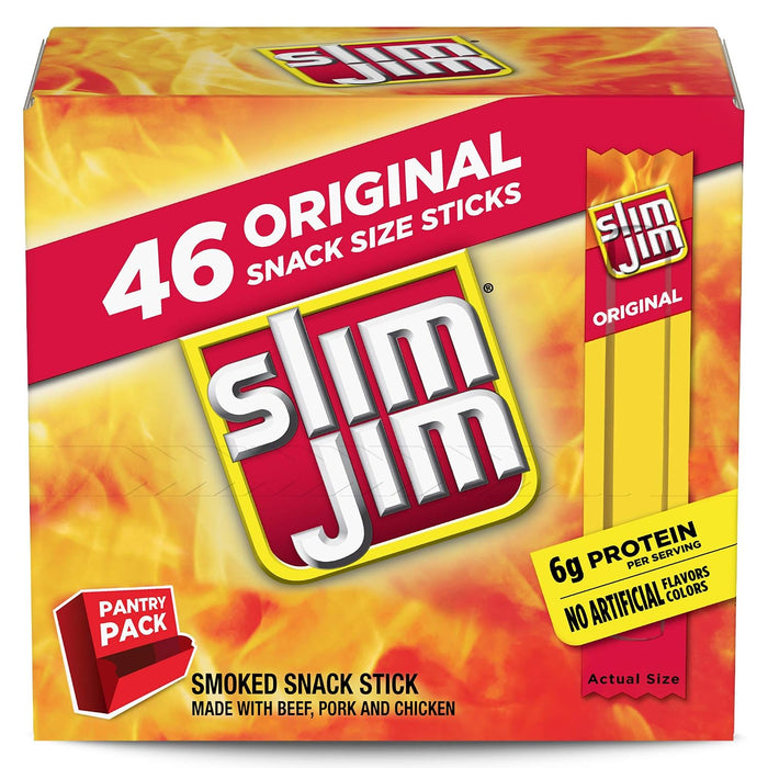 Smoked Jerky Meat Snack Sticks, Original Flavor, 0.28 oz., 46-ct
