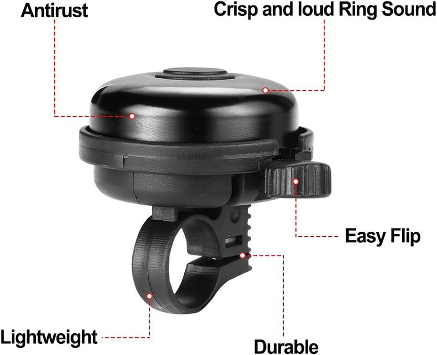 Classic Bike Bell, Aluminum Bicycle Bell, Loud Crisp Sound Bike Bell Adults Kids