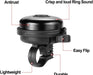 Classic Bike Bell, Aluminum Bicycle Bell, Loud Crisp Sound Bike Bell Adults Kids