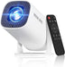 Mini Portable Projector with WiFi Bluetooth, Built‑in Android 14 Apps