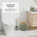 Bathroom Accessories Set - Bathroom Set, Bathroom Accessory Set, Shower Curtain Set, Toilet Brush, Trash Can & Soap Dispenser - Sage Green - 20PC
