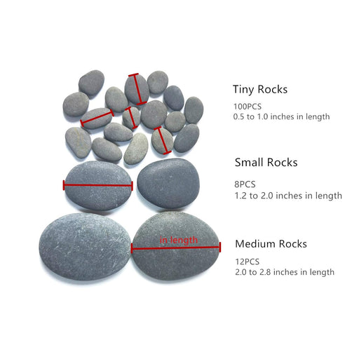 120PCS Painting Rocks, DIY Rocks Flat & Smooth Kindness Rocks for Arts, Crafts, Decoration, Medium/Small/Tiny Rocks for Painting,Hand Picked for Painting Rocks…