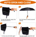 2 Pack 46 Inch Umbrellas, Double 10-rib, for Rain, Compact Travel