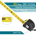 Tape Measure 25 Ft - Metal Retractable Tape Measure with Fractions, Easy Read, 1-inch Wide X 25 Foot