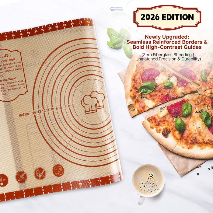 26"x16" Extra Thick Silicone Baking Mat for Pastry and Bread