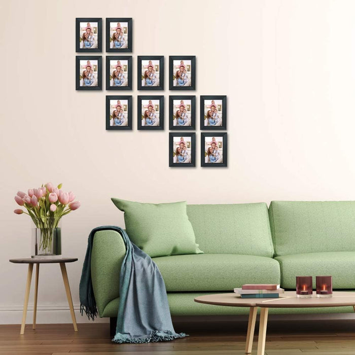 12-Pack 3.5 × 5 in Black Picture Frames